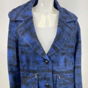 Yoana Baraschi - Blue and Black Plaid Jacket